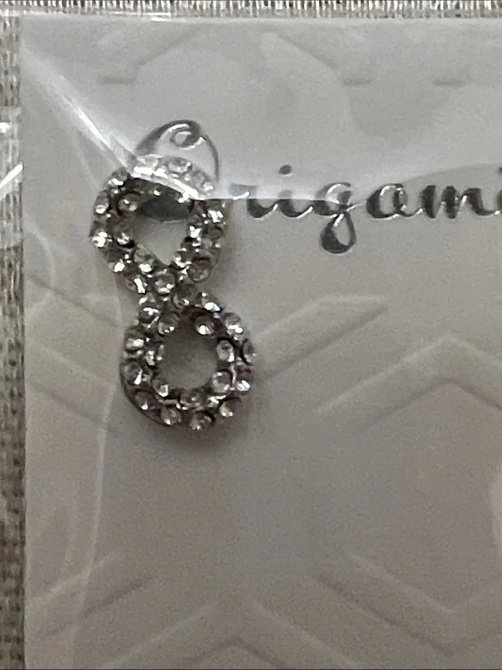 Origami Owl Silver Crystal Infinity Hair Pin